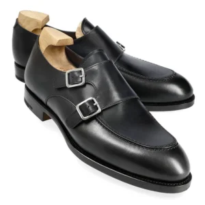 Discount Carmina CHAUSSURES A DOUBLE BOUCLE BOXCALF NOIR | BLACK