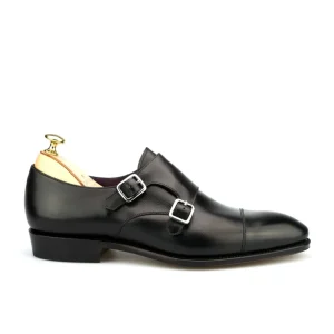 Outlet Carmina CHAUSSURES A DOUBLE BOUCLE BOXCALF NOIR |
