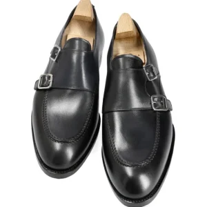 Discount Carmina CHAUSSURES A DOUBLE BOUCLE BOXCALF NOIR | BLACK