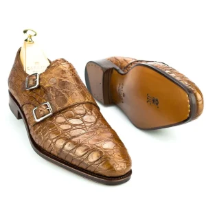 New Carmina CHAUSSURES A DOUBLE BOUCLE CROCODILE CUIR |