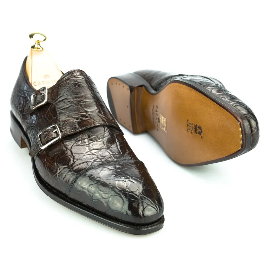 chaussures_a_double_boucle_crocodile_marron__carmina_1.webp Store Carmina CHAUSSURES A DOUBLE BOUCLE CROCODILE MARRON |