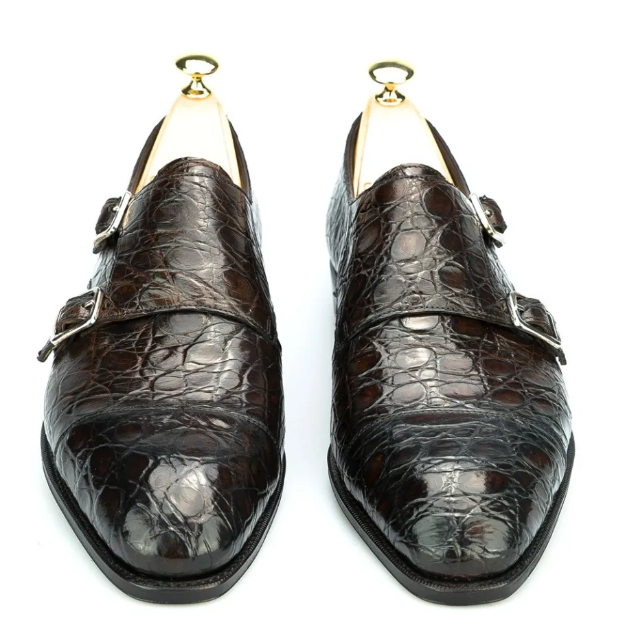 chaussures_a_double_boucle_crocodile_marron__carmina_3.webp Store Carmina CHAUSSURES A DOUBLE BOUCLE CROCODILE MARRON |