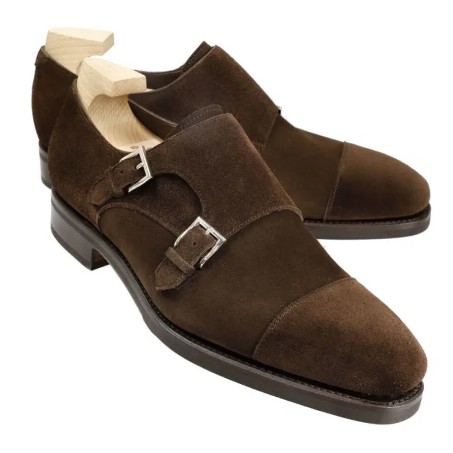 chaussures_a_double_boucle_daim_marron__carmina_0-2.webp Shop Carmina CHAUSSURES A DOUBLE BOUCLE DAIM MARRON | BROWN