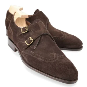 Cheap Carmina CHAUSSURES A DOUBLE BOUCLE DAIM MARRON | BROWN