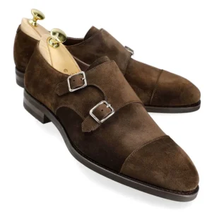 Best Carmina CHAUSSURES A DOUBLE BOUCLE DAIM MARRON | BROWN