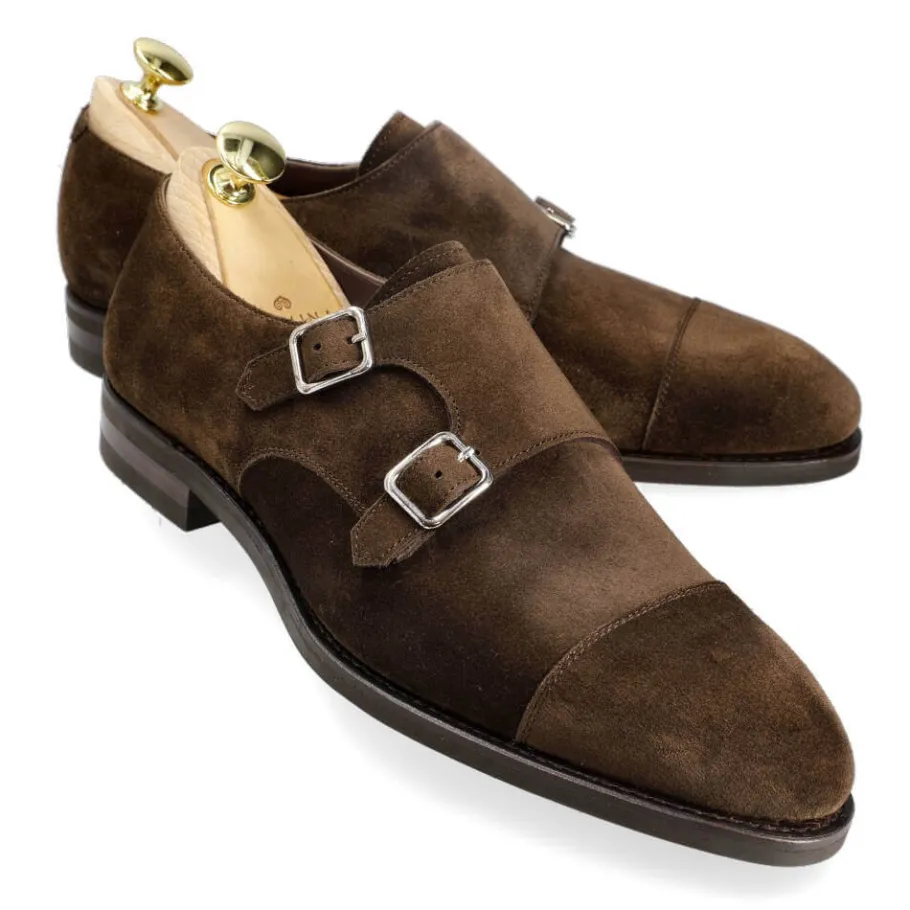 chaussures_a_double_boucle_daim_marron__carmina_0.webp Best Carmina CHAUSSURES A DOUBLE BOUCLE DAIM MARRON | BROWN