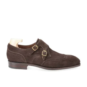 Cheap Carmina CHAUSSURES A DOUBLE BOUCLE DAIM MARRON | BROWN