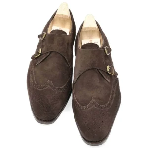 Cheap Carmina CHAUSSURES A DOUBLE BOUCLE DAIM MARRON | BROWN