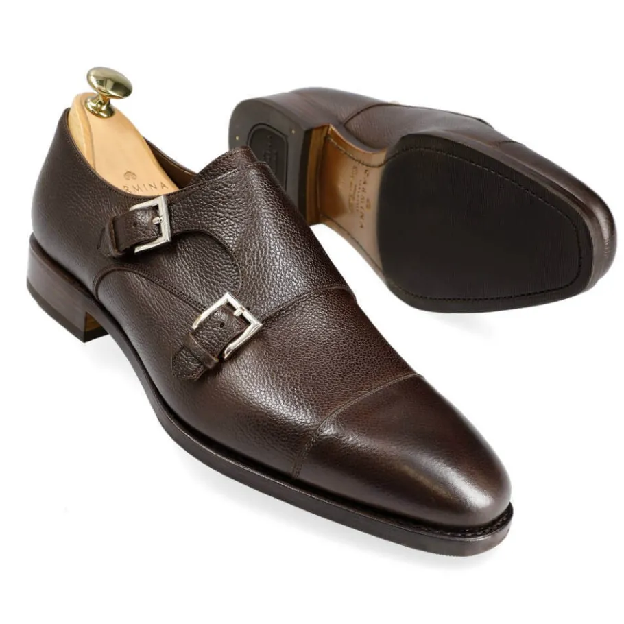 chaussures_a_double_boucle_grain_marron__carmina_1.webp Outlet Carmina CHAUSSURES A DOUBLE BOUCLE GRAIN MARRON | BROWN