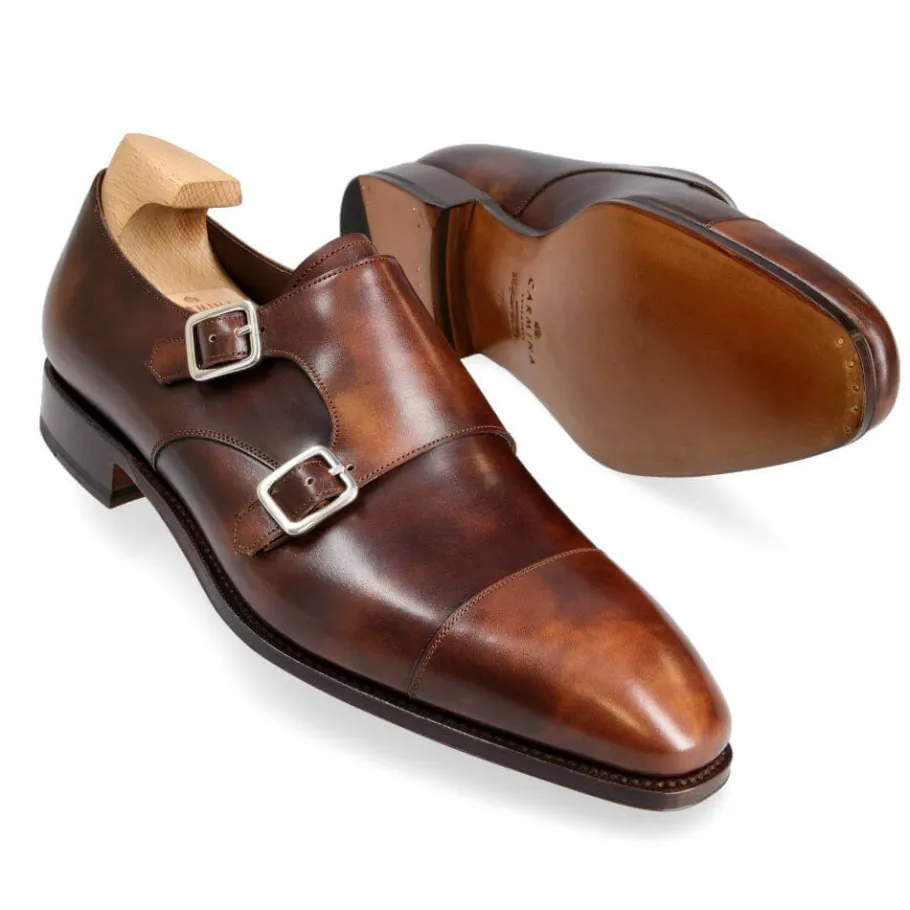 chaussures_a_double_boucle_museum_marron__carmina_1.webp Best Sale Carmina CHAUSSURES A DOUBLE BOUCLE MUSEUM MARRON | BROWN