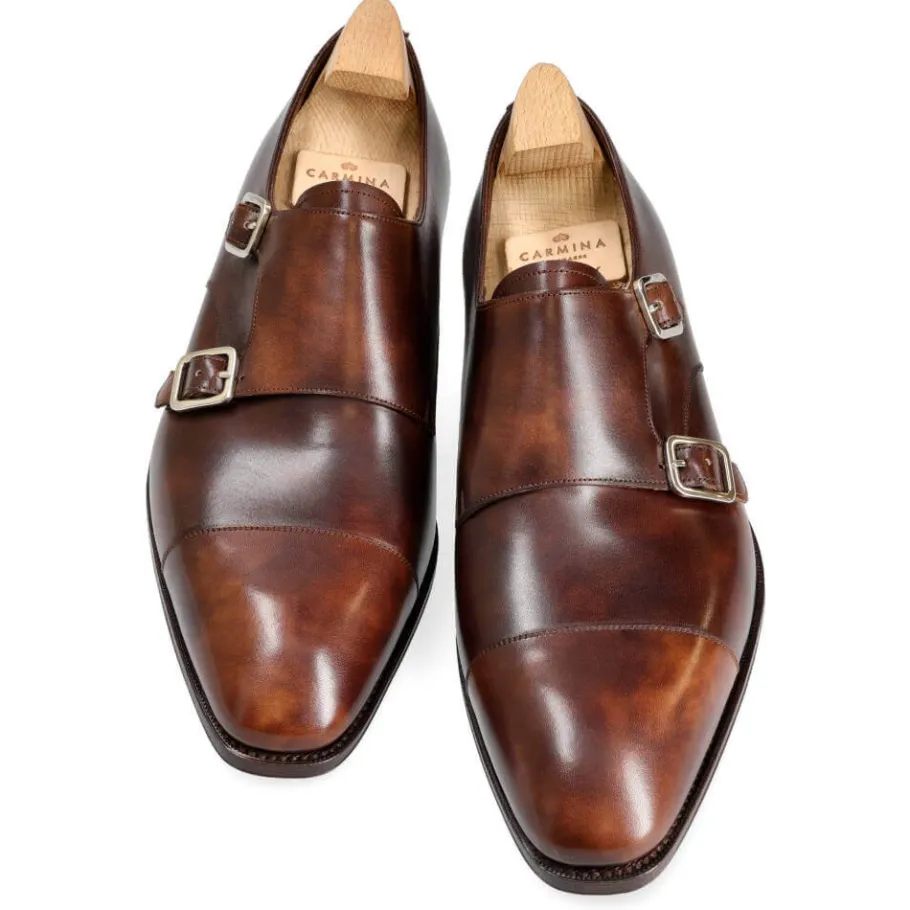 chaussures_a_double_boucle_museum_marron__carmina_3.webp Best Sale Carmina CHAUSSURES A DOUBLE BOUCLE MUSEUM MARRON | BROWN