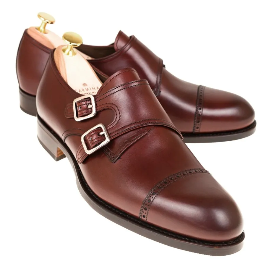 chaussures_a_double_boucle_vegano_burgundy__carmina_0.webp Sale Carmina CHAUSSURES A DOUBLE BOUCLE VEGANO | BURGUNDY