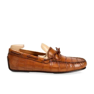 Flash Sale Carmina CHAUSSURES DE CONDUITE CUIR ALLIGATOR | TANNED