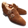 Sale Carmina CHAUSSURES DOUBLE BOUCLE FEMME DAIM | SNUFF