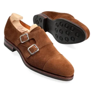 Sale Carmina CHAUSSURES DOUBLE BOUCLE FEMME DAIM | SNUFF