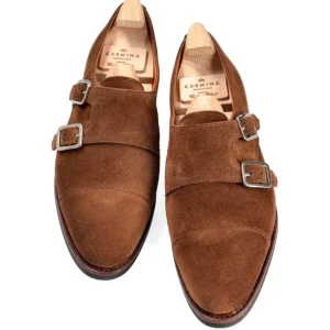 Sale Carmina CHAUSSURES DOUBLE BOUCLE FEMME DAIM | SNUFF
