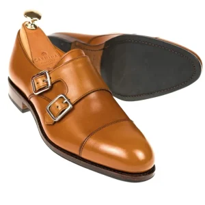 New Carmina CHAUSSURES DOUBLE BOUCLE FEMME VITELLO CHÂTAIGNIER | TANNED