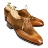 Best Sale Carmina CHAUSSURES OXFORD À BOUT D'AILE POUR FEMMES EN CUIR RUSTICALF/DAIM SNUFF | TANNED/SNUFF