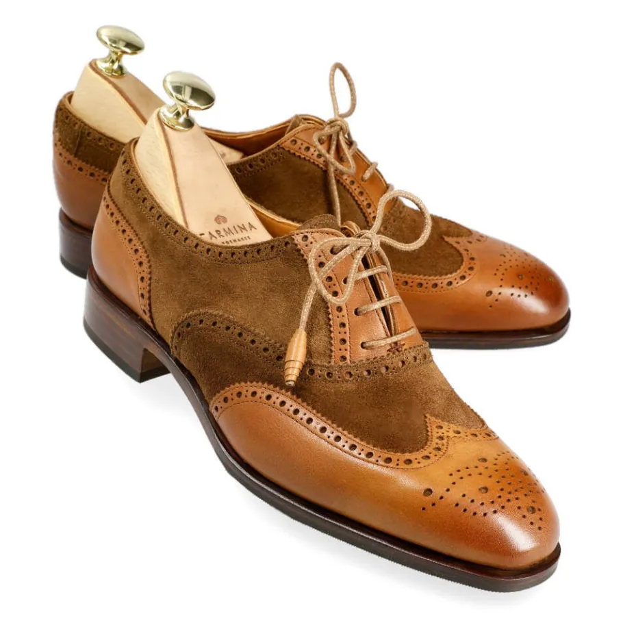 chaussures_oxford__bout_daile_pour_femmes_en_cuir_rusticalfdaim_snuff__carmina_0.webp Best Sale Carmina CHAUSSURES OXFORD À BOUT D'AILE POUR FEMMES EN CUIR RUSTICALF/DAIM SNUFF | TANNED/SNUFF