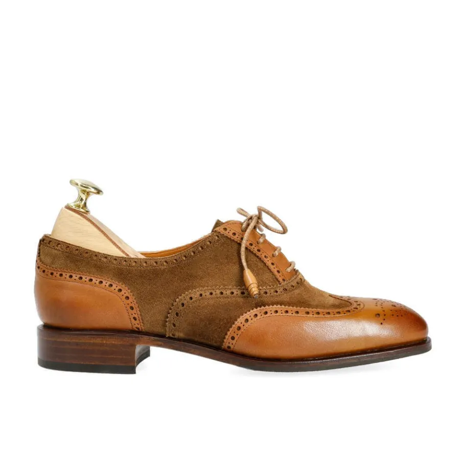 chaussures_oxford__bout_daile_pour_femmes_en_cuir_rusticalfdaim_snuff__carmina_2.webp Best Sale Carmina CHAUSSURES OXFORD À BOUT D'AILE POUR FEMMES EN CUIR RUSTICALF/DAIM SNUFF | TANNED/SNUFF