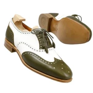 Best Carmina CHAUSSURES OXFORD FEMME 1265 HILLS GREEN/WHITE