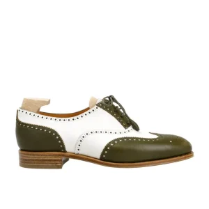 Best Carmina CHAUSSURES OXFORD FEMME 1265 HILLS GREEN/WHITE