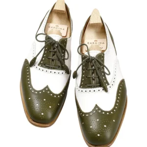 Best Carmina CHAUSSURES OXFORD FEMME 1265 HILLS GREEN/WHITE