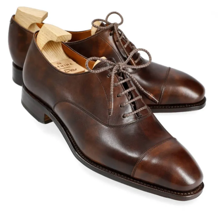 chaussures_oxford_femme_cuir_museum_marron_carmina_0.webp Sale Carmina CHAUSSURES OXFORD FEMME CUIR MUSEUM MARRON | BROWN