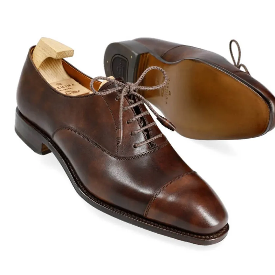 chaussures_oxford_femme_cuir_museum_marron_carmina_1.webp Sale Carmina CHAUSSURES OXFORD FEMME CUIR MUSEUM MARRON | BROWN