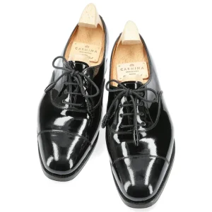 Fashion Carmina CHAUSSURES OXFORD FEMME CUIR VERNI NOIR | BLACK