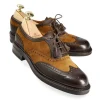 Shop Carmina CHAUSSURES OXFORD POUR FEMME EN CUIR MARRON FUNCHAL ET EN DAIM TABAC | BROWN/TOBACCO