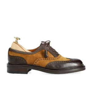 Shop Carmina CHAUSSURES OXFORD POUR FEMME EN CUIR MARRON FUNCHAL ET EN DAIM TABAC | BROWN/TOBACCO