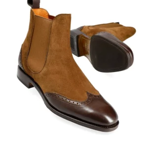Sale Carmina CHELSEA BOOTS WOMEN BROWN RUSTICALF / SNUFF SUEDE | BROWN/SNUFF
