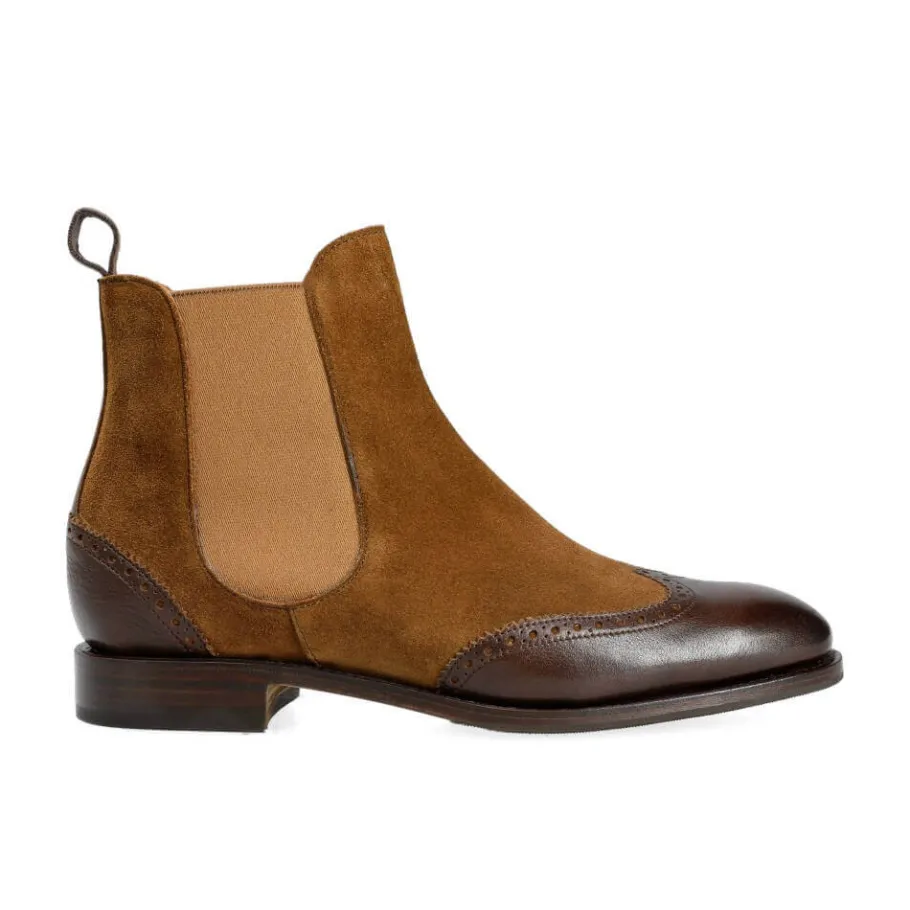 chelsea_boots_women_brown_rusticalf__snuff_suede__carmina_2.webp Sale Carmina CHELSEA BOOTS WOMEN BROWN RUSTICALF / SNUFF SUEDE | BROWN/SNUFF