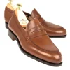 Outlet Carmina CORDOVAN PENNY LOAFERS 923 FOREST BOURBON