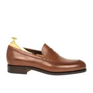Outlet Carmina CORDOVAN PENNY LOAFERS 923 FOREST BOURBON