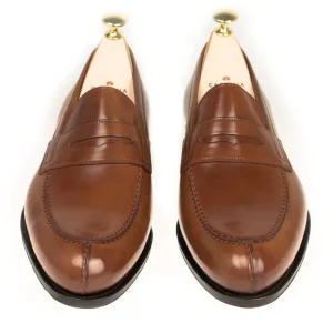 Outlet Carmina CORDOVAN PENNY LOAFERS 923 FOREST BOURBON