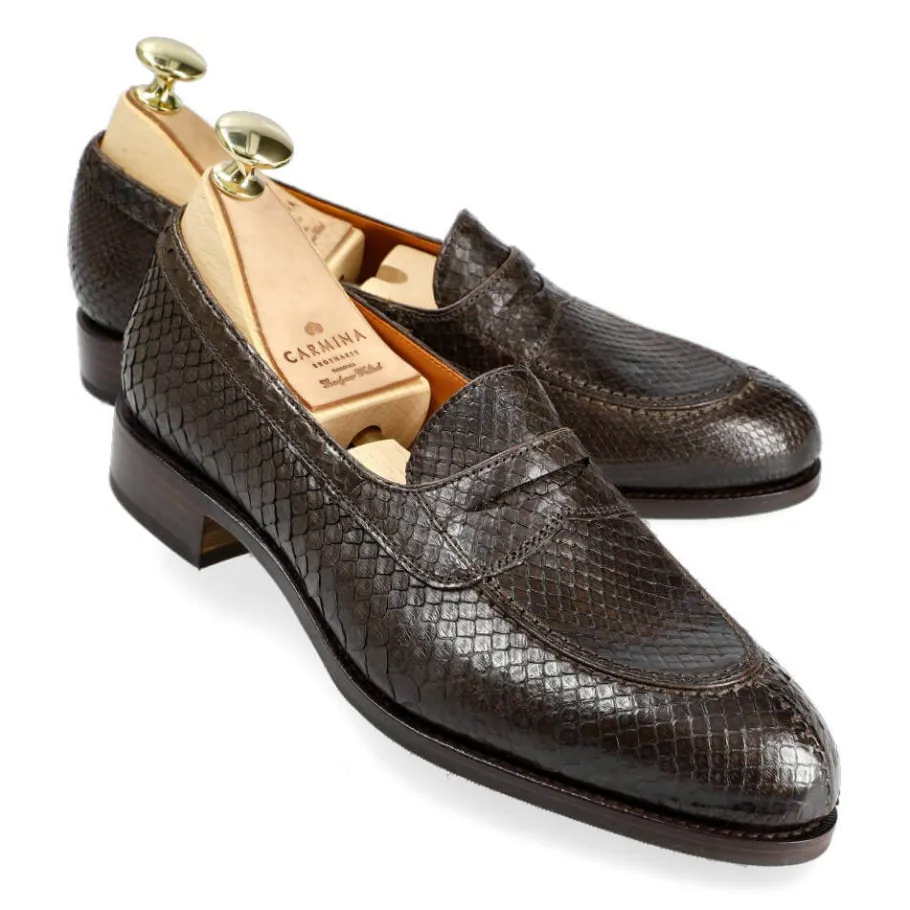 femme_penny_loafers_phyton_marron__carmina_0.webp New Carmina FEMME PENNY LOAFERS PHYTON MARRON | BROWN
