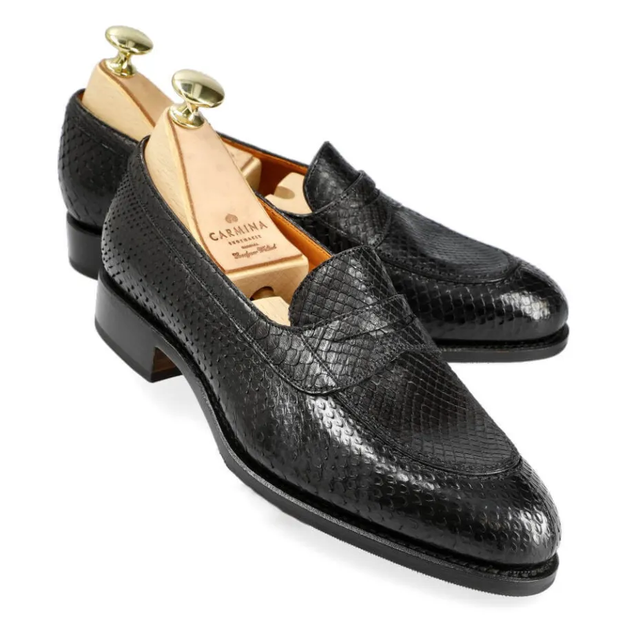 femme_penny_loafers_phyton_noir__carmina_0.webp Flash Sale Carmina FEMME PENNY LOAFERS PHYTON NOIR | BLACK