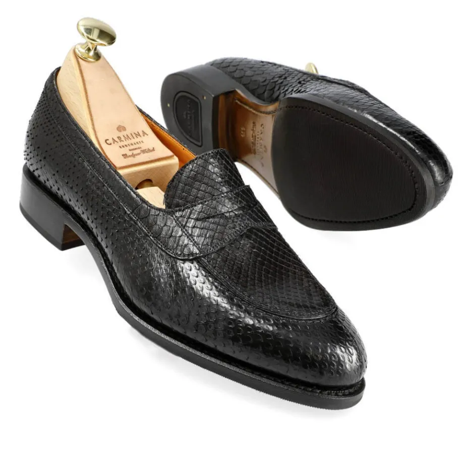 femme_penny_loafers_phyton_noir__carmina_1.webp Flash Sale Carmina FEMME PENNY LOAFERS PHYTON NOIR | BLACK