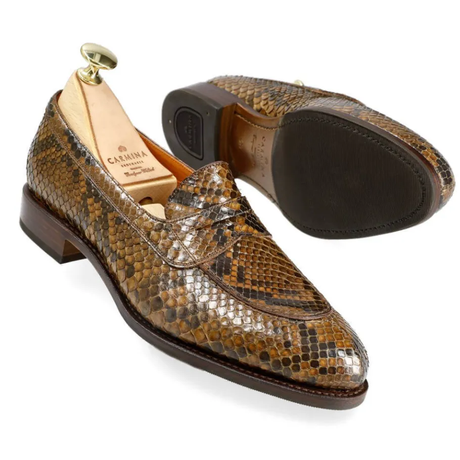 femme_penny_loafers_phyton_noyer__carmina_1.webp Flash Sale Carmina FEMME PENNY LOAFERS PHYTON NOYER | WALNUT