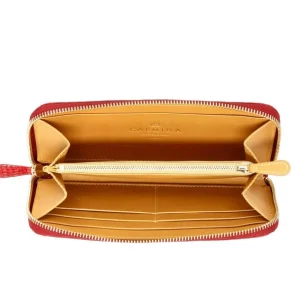 Store Carmina GRAND PORTEFEUILLE POUR FEMME LIZARD RED