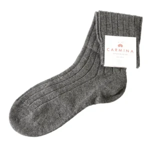 Cheap Carmina Grey wool and cashmere socks DARKGRAY