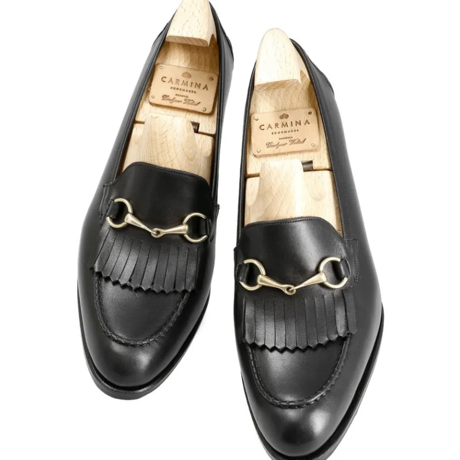heeled_horsebit_loafers_in_black_vitello__carmina_3.webp Fashion Carmina HEELED HORSEBIT LOAFERS IN VITELLO | BLACK