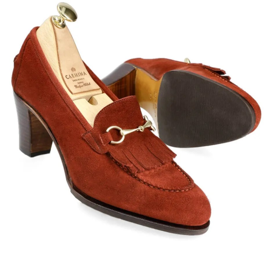 heeled_horsebit_loafers_in_rum_punch_suede__carmina_1.webp Cheap Carmina HEELED HORSEBIT LOAFERS IN RUM PUNCH SUEDE | RUMPUNCH