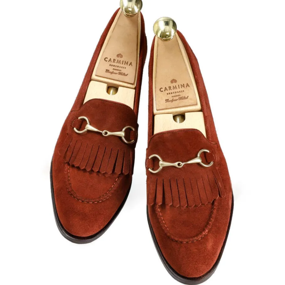 heeled_horsebit_loafers_in_rum_punch_suede__carmina_3.webp Cheap Carmina HEELED HORSEBIT LOAFERS IN RUM PUNCH SUEDE | RUMPUNCH