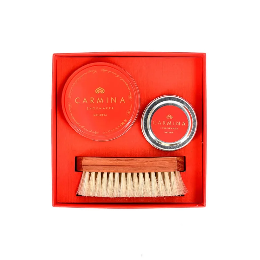 kit_dentretien_des_chaussures_essentiel_beigecuir_1.webp Best Sale Carmina KIT D'ENTRETIEN DES CHAUSSURES ESSENTIEL BEIGE/CUIR TANNED
