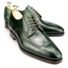 Cheap Carmina Men's Green Cordovan Derby Shoes |