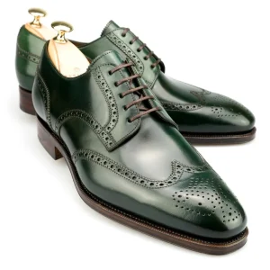 Cheap Carmina Men's Green Cordovan Derby Shoes |