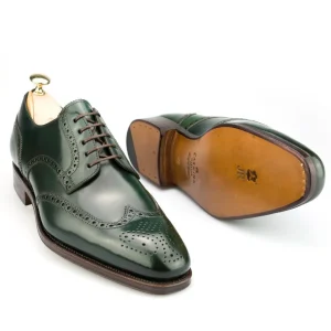 Cheap Carmina Men's Green Cordovan Derby Shoes |